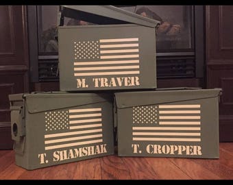 Personalized ammo boxes, groomsmen ammo boxes, ammunition boxes, best man, father of the groom, groomsmen gift