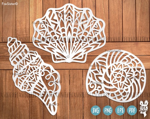 Mandala Shell SVG Bundle Tribal Shell svg Seashells svg