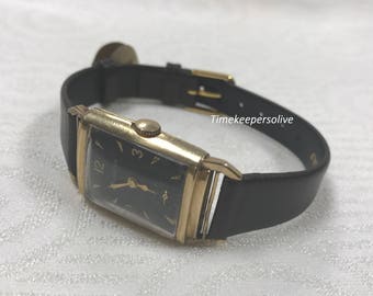 Vintage Original Authentic Bulova Swiss 10K Rolled Gold Plate L4 Wrist Watch