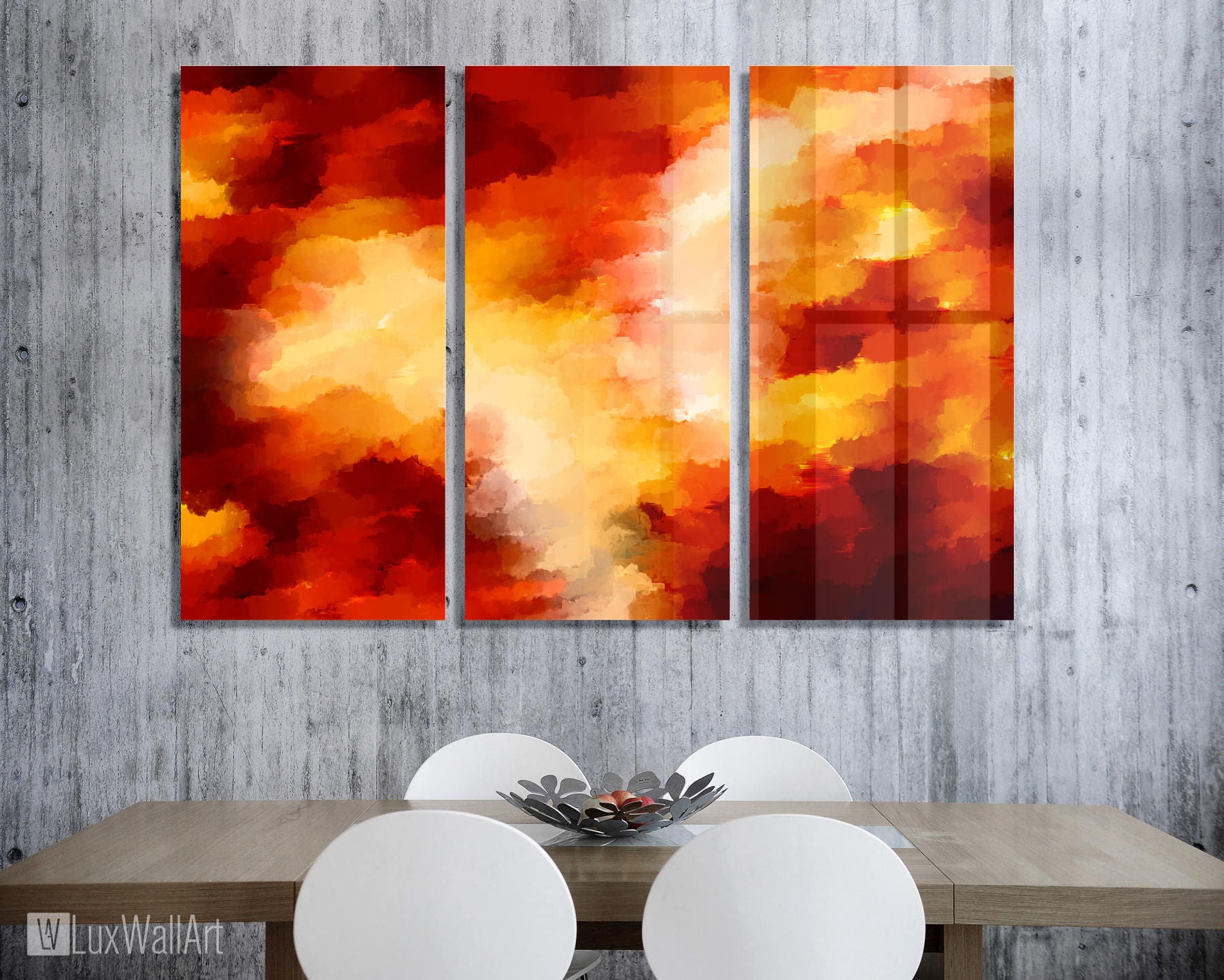 Fire Wall Art Metal Print Decor Ready to Hang