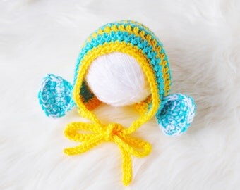 Newborn Girl Hat, Newborn Bonnet, Newborn Cute Gift, Flounder Costume, Newborn Halloween Costume, Baby Halloween Costume, Baby Shower Gift