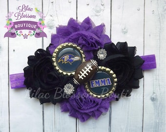 Baltimore Ravens Personalized Baby Headband, Ravens Football Baby Bow, Ravens Infant Headband, Ravens Baby Outfit, Ravens Baby Girl