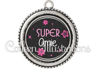 Pendant cabochons 25mm Super friend - series 8