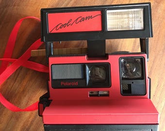 Vintage, collectible, working, Polaroid Cool Cam Instant Camera, Red and black
