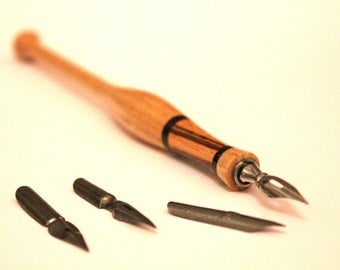 Dip pen with extra nibs