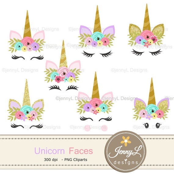 unicorn faces clipart pastel unicorn flower unicorn glitter
