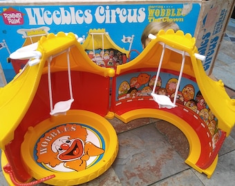 1970s Vintage Weeble Wobble Circus Playset w/ BOX