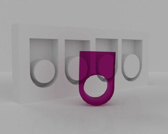 silicone resin or concrete ring mold jewelry