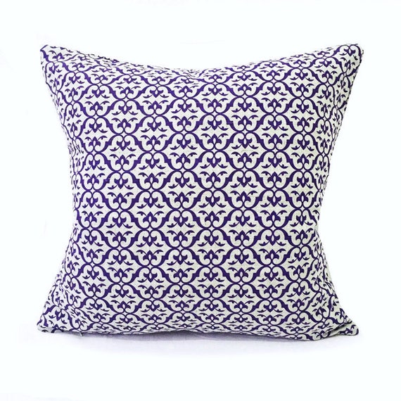 Purple Cushion Linen Deep Purple Traditional Cushion