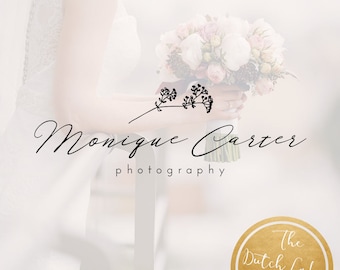 Premade Photography Logo Design - Delivered in Black, White & Gold Color - Design #10 - Monique Carter