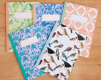 Set of 3 A5 Notebooks | Notebook Pack | Patterned Notebooks | Journal | Notepad | Notebook Collection