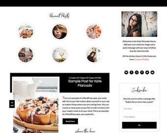 Kate Marcado Theme, WordPress Theme, WordPress Template, Responsive WordPress Theme, Blog Design, WordPress Blog Theme, WordPress Blog