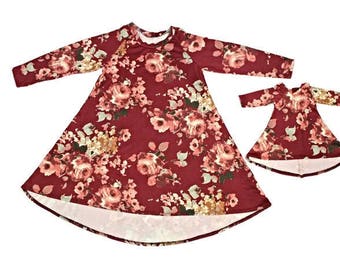 Kennedy And Friends 18" Doll Clothes – Pumpkin Patch Dress & Sweater Set (Orange)
