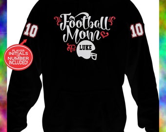 Football Mom Hoodie, Custom Football Mom Hoodie, Personalized Football Hoodie, Womens Football Hoodie, Football Team Mom Hoodies