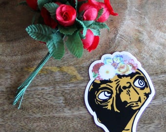 ET Frida Sticker, ET, Frida, Frida Kahlo, Sticker, Vinyl Sticker, Die-cut Sticker
