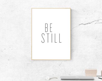 be still printable wall art wall decor home decor bedroom