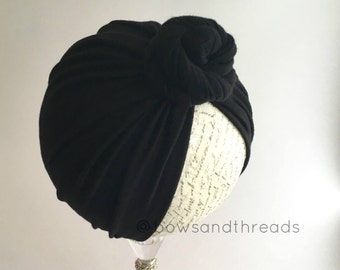 Baby Turban, Black Turban, Knot Turban,Turban Hat,Infant Hat,Newborn Turban,Baby Headwrap,Toddler Turban,Girls Turban,Baby Shower Gift,Boho