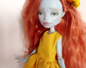 OOAK Monster High Doll Custom Repaint, Fashion Doll, Abbey Bominable, Doll, Customized doll