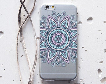 iPhone 6 Case Floral iPhone 6s Case Silicone iPhone 5 Case Samsung Galaxy S6 Case iPhone 6s Plus Case Samsung Note 5 Case Mandala Flower 119