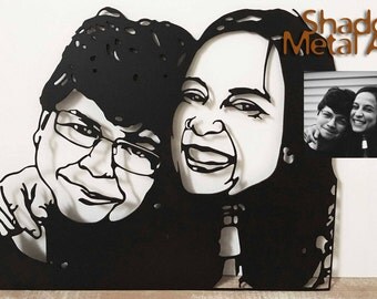 personalized couples gifts - custom couple portrait - custom wedding gift ideas - unique birthday gifts for her - engagement gift for bride