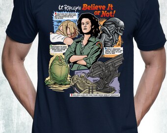 New Alien T-Shirt Funny Ellen Ripley Nostromo Parody Design Mens and Ladies Womens T-Shirt Unisex Adult Sizes
