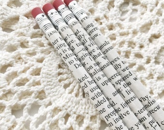 Jane Eyre Book Page Pencils // Charlotte Bronte // Bookish School Supplies