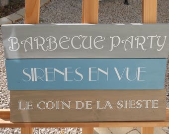 Panneau en bois personnalisable pour le jardin, la maison , un mariage....Décoration jardin. Cadeau crémaillère