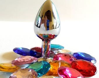 Small Jewel butt plug. Gift for her /Gift Ideas / Sex Toy / BDSM / Mature / Sexo Anal / Sex / Bachelorette gift / Princess Plug.
