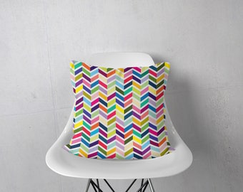 Chevron Pillow, Cheveron Pillow, Kids Pillow, Decorative Pillow, Throw Pillow Cover, Geometric Pillow, Modern Pillow Cover, Colorful Pillow