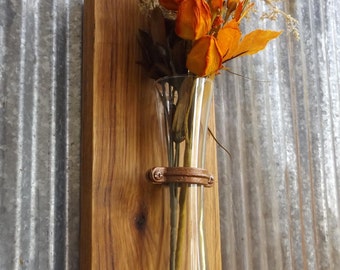 Wood Sconce Wall Rustic Vase Flower Wood Sconce Wall Rustic Vase Flower