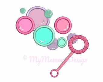 Bubble Embroidery Design - Bubble Wand Embroidery Pattern - Machine embroidery Instant download pes hus jef vip vp3 xxx dst exp 4x4 5x7 6x10