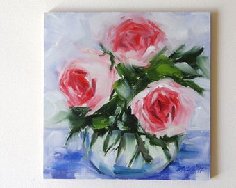 Rose painting | Etsy