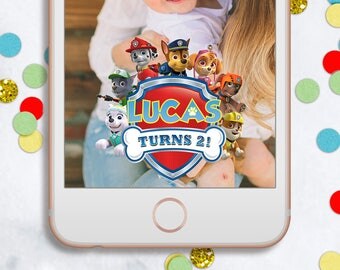 PAW PATROL BIRTHDAY Party Snapchat Geofilter, Paw Patrol Birthday Decor, Kids Snapchat Geofilter,Birthday Geofilter,Paw Patrol Birthday Sign