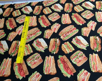Food-Sandwiches-Cotton Fabric from Timeless Treasures