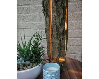 Mark 8 Swedish Torch Floor Lamp / Table Lamp - Ambient Light, Wood Art, Rustic, Bedroom Décor, Sculpture, Modern art, Contemporary Art