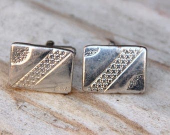 gifts|for dad|cufflinks silver cufflinks groom cufflinks Soviet cufflink vintage Jewelry cuff links For men Jewelry Men cuff links old