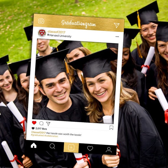 Graduation Instagram Frame Photo Booth Prop Bespoke Design
