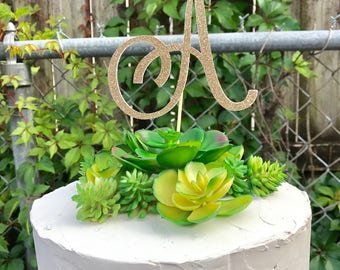 Single Letter Wedding Cake Topper, Monogram cake topper, initial cake topper, single letter cake topper, wedding cake topper.