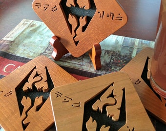 Skyrim Dragon Hand Cut Wooden Deskorations