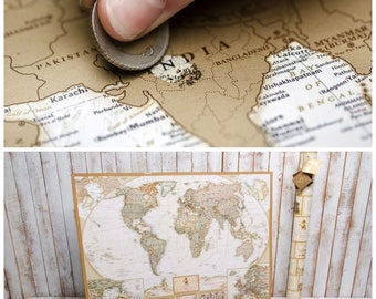 World Map, Scratch Off Map, Travel Map, World Map Poster, World Map Wall Art, Push Pin Travel Map, Map Of The World, Scratch Off, Scratch Ma