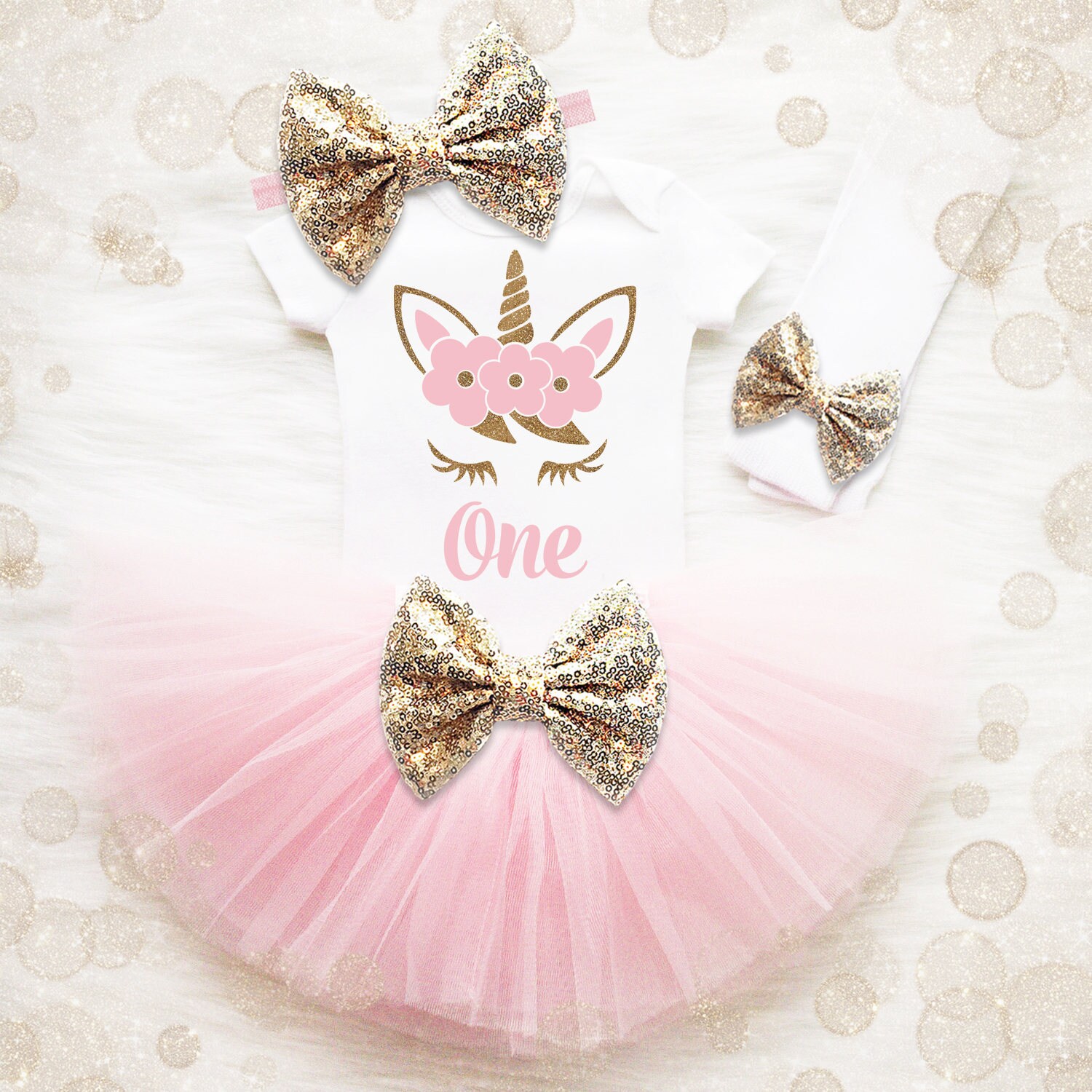 Unicorn 1st Birthday Outfit Girl Unicorn Birthday Outfit