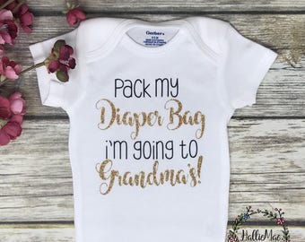 Pack My Diaper Bag, Baby Girl Onesie, Baby Shower Gift, Baby Girl Gift, Infant Clothing, Cute Baby Gift, Newborn Onesie