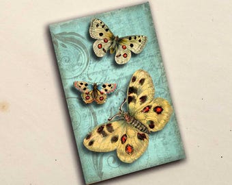 Zen Butterfly Magnet | Butterfly art Magnet | Yoga Zen Gift | Hostess gift | Housewarming Present | Yoga Teacher Gift | Inspired Print