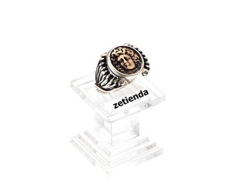 Medusa ring, silver ring, Handmade ring, Mens Silver Ring, coin ring, Medusa, Sterling Silver ring, Handmade coin jewelry