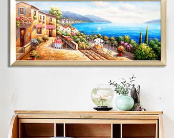 Venice canal painting with vibrant colors