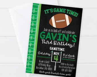Football Birthday Invitation -Football Sports Birthday - Football Birthday Invite - Sports Party - Digital/Printable OR Printed & Shipped!