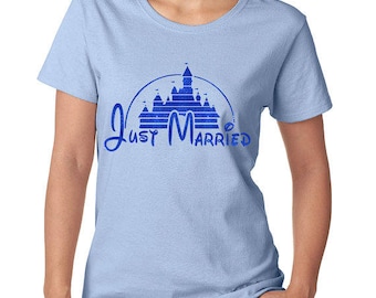 Just Married -Disney Wedding Gift - Disney Marriage - Disney Wedding - Wedding Shirt - Disney Women's Shirt - Disney T Shirt
