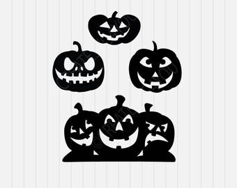 Jack o lantern Svg, Halloween Svg, svg, dxf, eps, png, Pdf - Download - Cut File, Clipart - Cricut Explorer - Silhouette Cameo