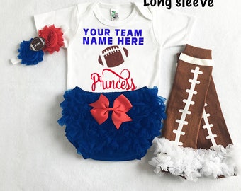 baby girl buffalo bills football - buffalo bills baby - buffalo bills baby girl outfit - football leg warmers - buffalo bills football baby