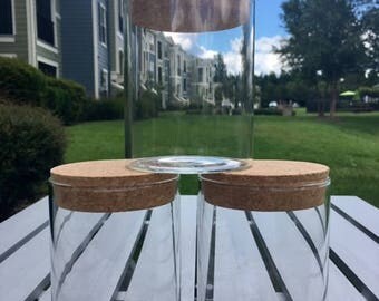 12oz glass containers with cork top